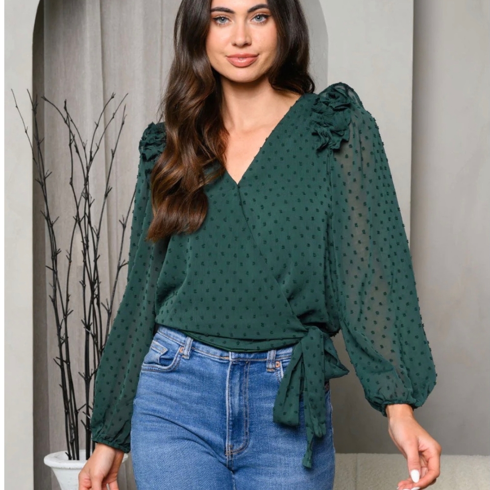 PEACH LOVE CALIFORNIA Boho Chic Long Sleeves Top